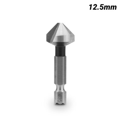 Xtorque XCS124 12.4mm 1/4" Hex Shank Quick Change M35 90˚ HSS Tri-Flute Countersink Bit