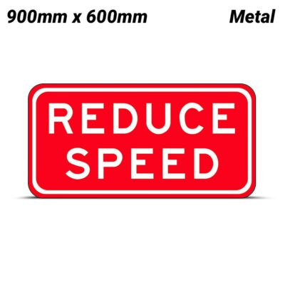 Uniform Safety Signs SG519 900mm x 600mm Metal Class 1 Reflective Reduce Speed Safety Sign