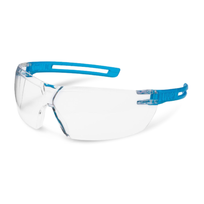 Uvex 9199-200 Protective Eyewear Blue Frame Clear Lens HCAF X-fit Safety Glasses