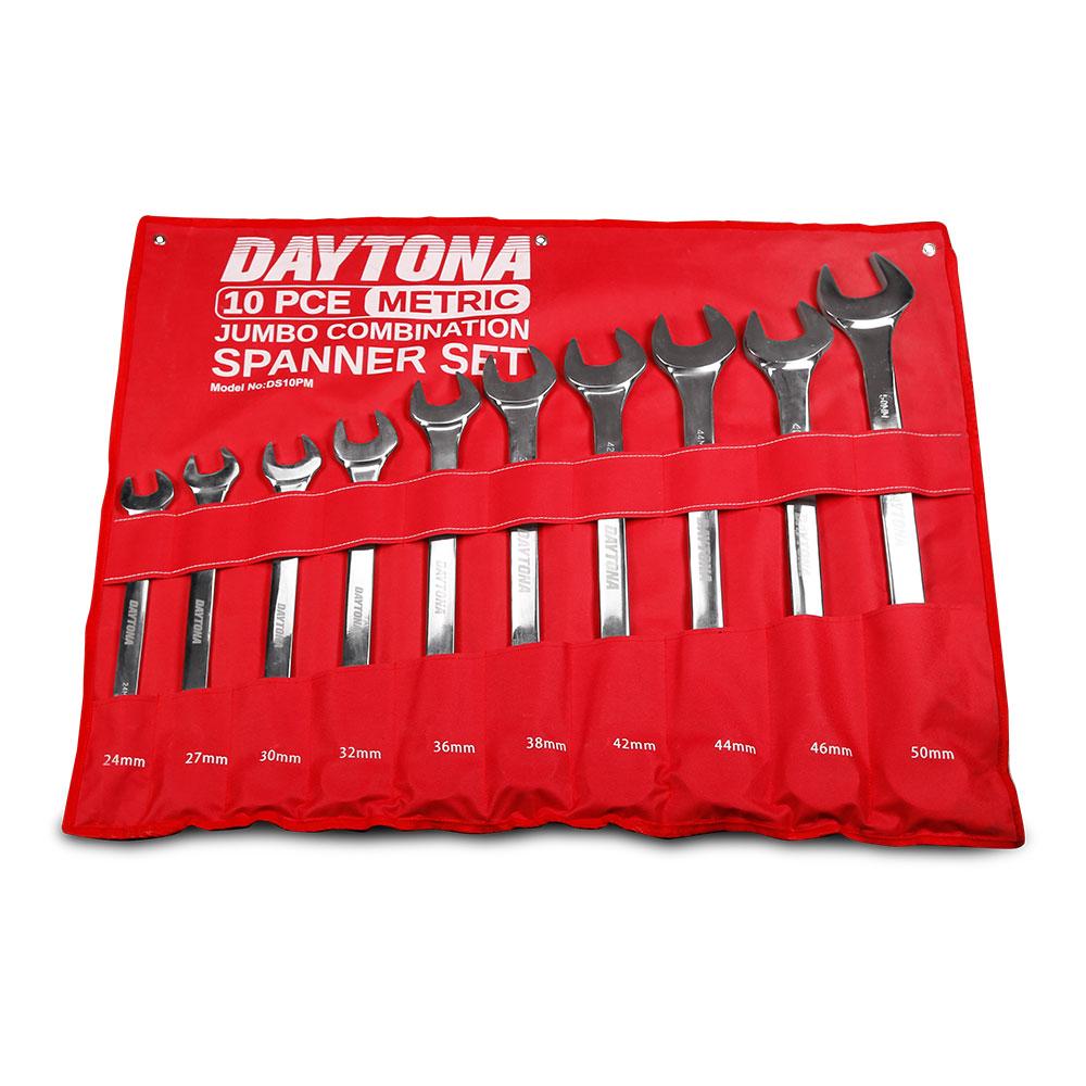 Daytona DS10PM 10pce 24mm - 50mm Metric Jumbo Combination Spanner Set