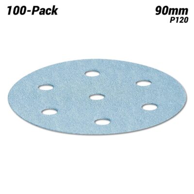 Festool STF D90/6 P120 GR/100x (497367) 100-Pack 90mm (3-1/2") 6 Hole P120 Grit Granat Abrasive Discs