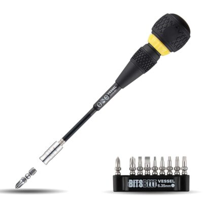 Vessel 2200MBH120K01 10pce Ball Grip Ratchet Interchangeable Screwdriver Bit Set - MADE IN JAPAN
