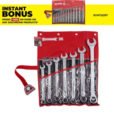 Sidchrome SCMT22209 7pce Metric Ring & Open End Spanner Set