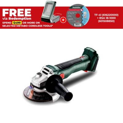 Metabo W 18 L BL 9-125	 (602374850) 18V Li-ion 125mm (5") Cordless Brushless Angle Grinder - Skin Only
