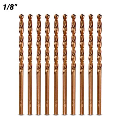 Xtorque X351810 10-Pack 1/8" 135º M35 Cobalt Steel Drill Bit