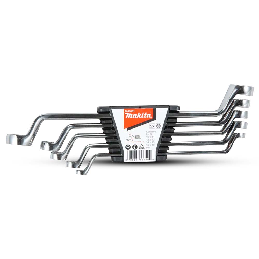 Makita B-65551 5pce Metric Double Box Wrench Set