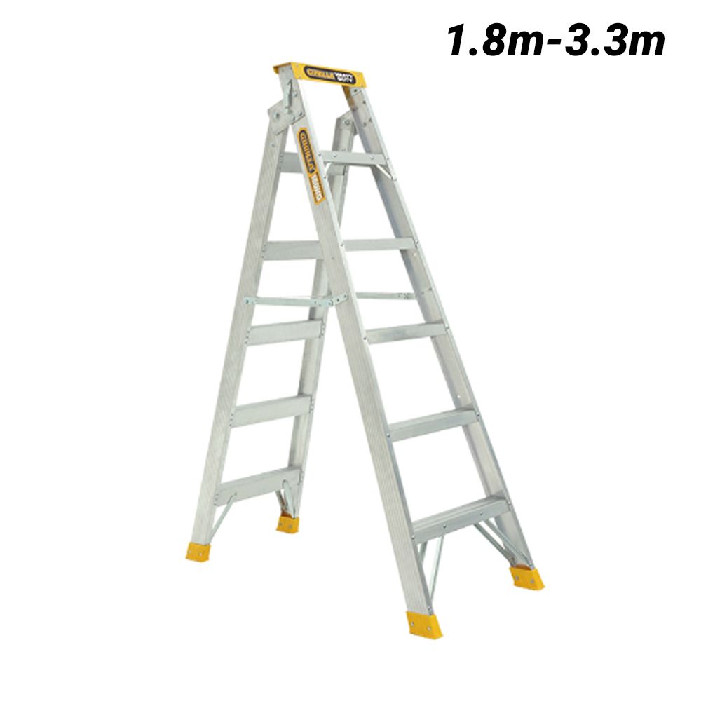 Gorilla DM006-HD 1.8m-3.3m 180kg Dual Purpose (Double Sided) Heavy Duty Industrial Aluminium Ladder