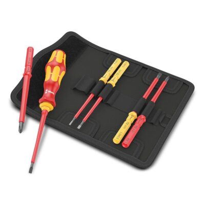 Wera WER006600 7pce VDE Slotted / Phillips Interchangeable Screwdriver Set