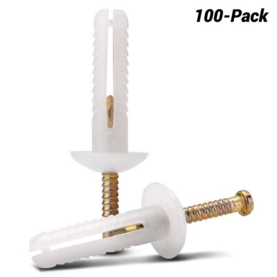 Fixed Fasteners F6525MA 100-Pack 6.5 x 25mm Mushroom Head Nail In Anchors