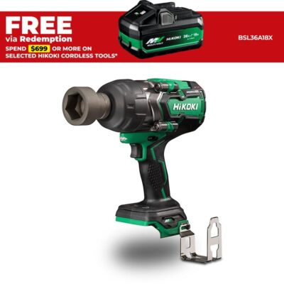 HiKOKI WR36DF(H4Z) 36V Li-ion Cordless Brushless 3/4" High Torque Impact Wrench - Skin Only