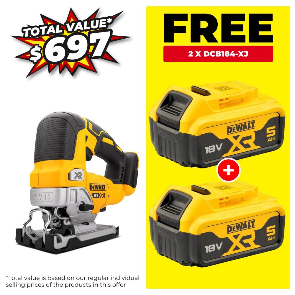DeWalt DCS334N-XJ 18V XR Li-ion Cordless Brushless Top Handle Jigsaw - Skin Only