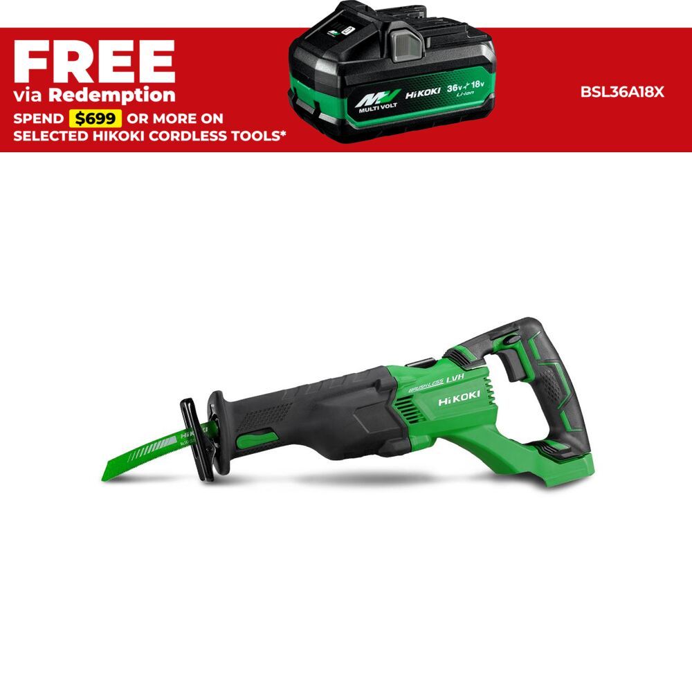 HiKOKI CR18DBL(H4Z) 18V Li-Ion Cordless Slide Brushless Reciprocating Saw - Skin Only