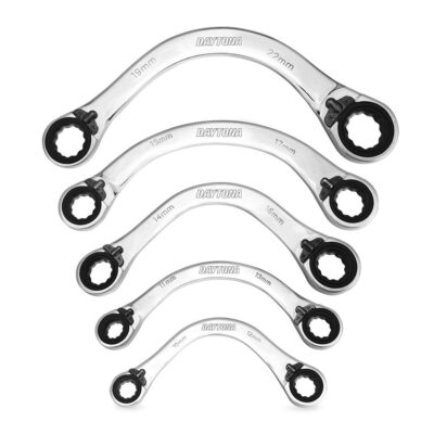 Daytona D5HMRS 5pce Half Moon Ring Reversible Ratchet Spanner Set