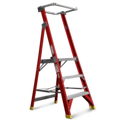 Climbrite CLIECO3STEP-SG 3-Step 0.9M Fibreglass Platform Ladder With Safety Gate