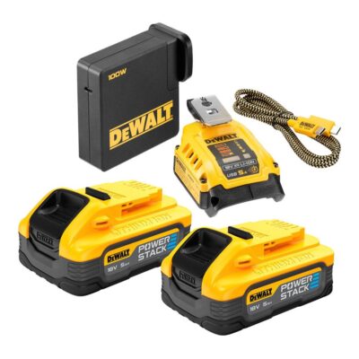 DeWalt DCB094H2-XE 18V 5.0Ah XR Li-ion Compact PowerStack Batteries & USB Portable Charger