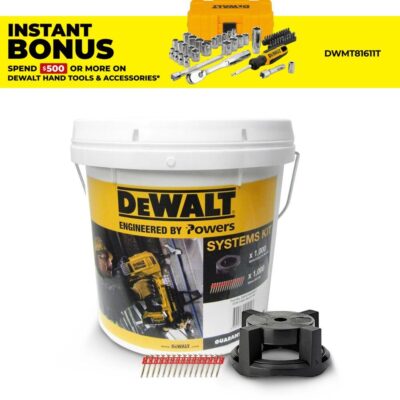DeWalt DDF6720050KIT CNN Cable Tie Mounts & Pins Kit to suit DCN890 Concrete Angled Nailer