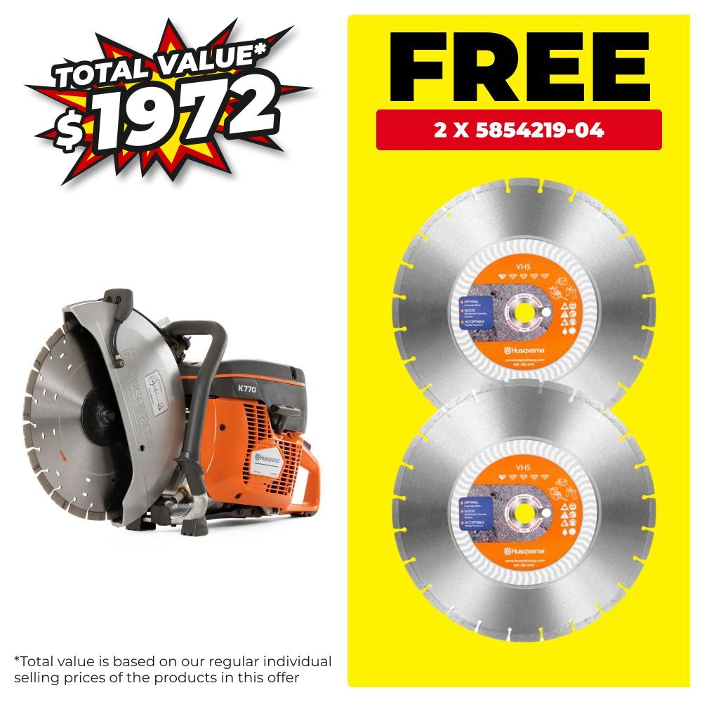 Husqvarna 970850301 (K770 MKII) 3.9kW 350mm (14") Power Cutter Concrete Saw