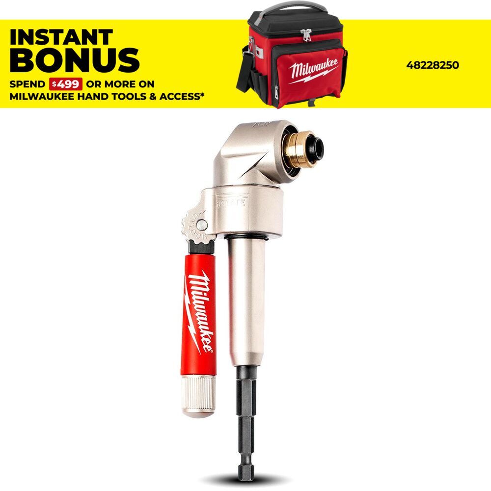Milwaukee 49228510 Right Angle Drill Attachment Hex suits 18V Cordless Impact Driver