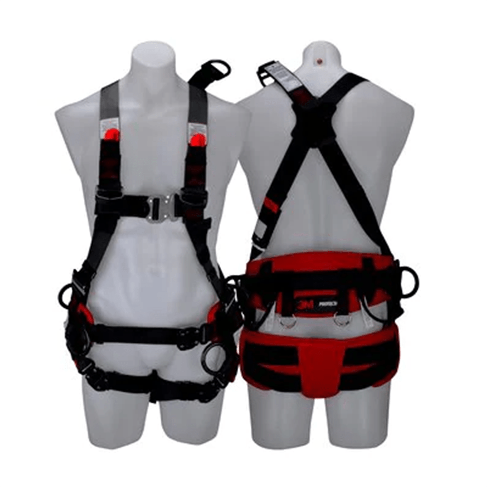 3M 7012874965 (AT010644535) 3M™ PROTECTA® X Tower Workers Harness with O-Rings 1161696, Red and Black, Small, 1 EA/Case