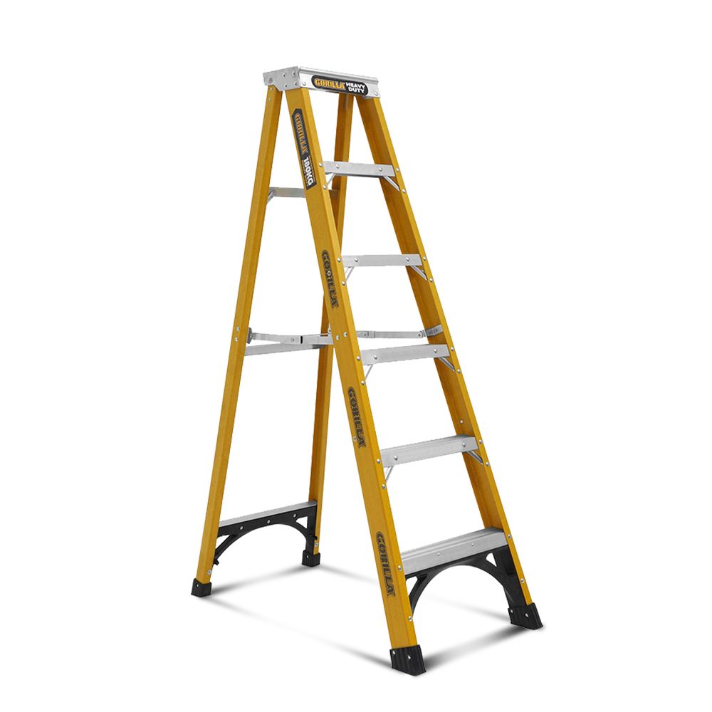 Gorilla FM006-HD 1.8m 180kg 6-Step Single Sided Fibreglass Ladder