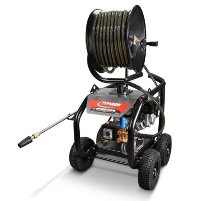 Typhoon T2500BR  6.5HP 4000PSI EWP Honda Powered Petrol Water Pressure Washer with Turbo Head and Hose Reel Kit
