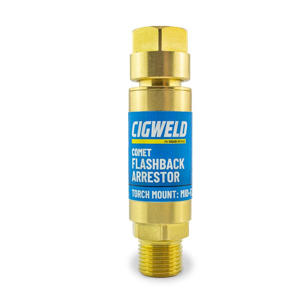 Cigweld 208519 Comet Flashback Arrestor Torch Mount Oxygen Mid Flow