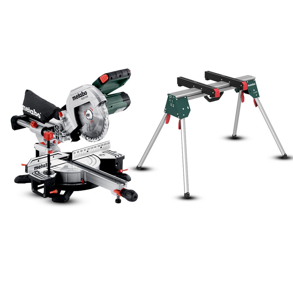 Metabo KGS 216 M KSU 100 (AU69000330) 1200Watt 216mm (8.5") Slide Mitre Saw Combo + Includes KSU 100 stand.