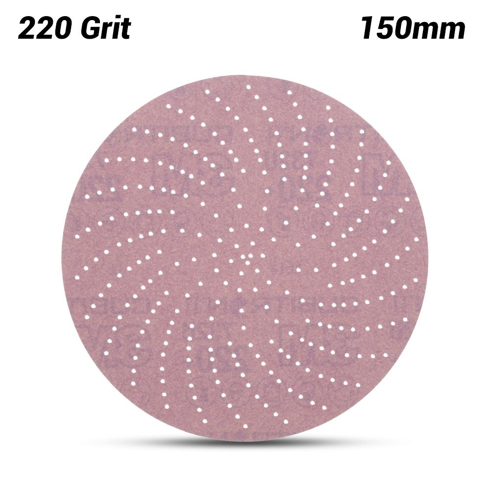 3M 7100066702 (60440255945) 150mm (6") Xtract Cubitron II 732U 220 Grit Clean Paper Sanding Disc