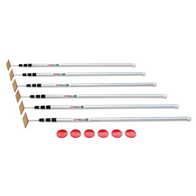 Zipwall ZWP6 (SLP6) 12ft Spring Loaded Barrier System - 6 Pack
