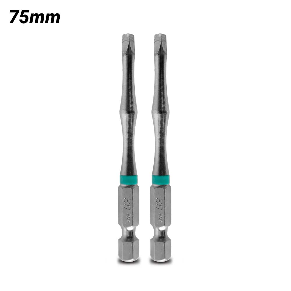 Xtorque SQ275 2-Pack SQ2 75mm Square Head 2 Torsion Driver Bit