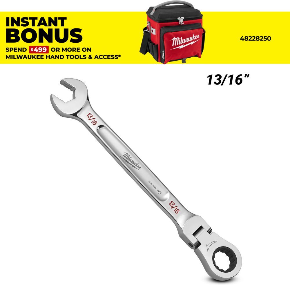 Milwaukee 45969819 13/16" SAE Flex Head Ratcheting Combination Wrench