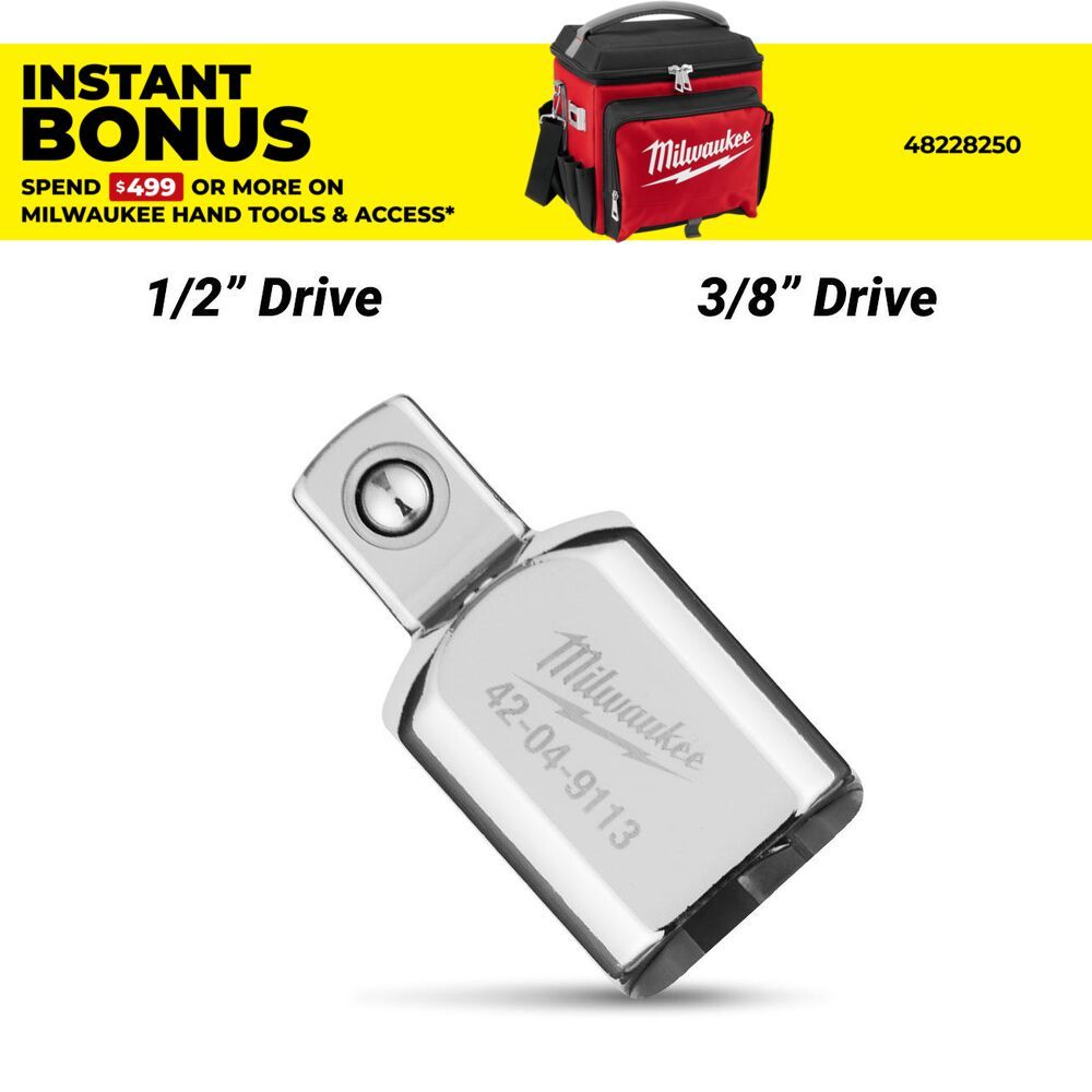 Milwaukee 42049113 1/2" F Drive x 3/8" M Drive Adaptor