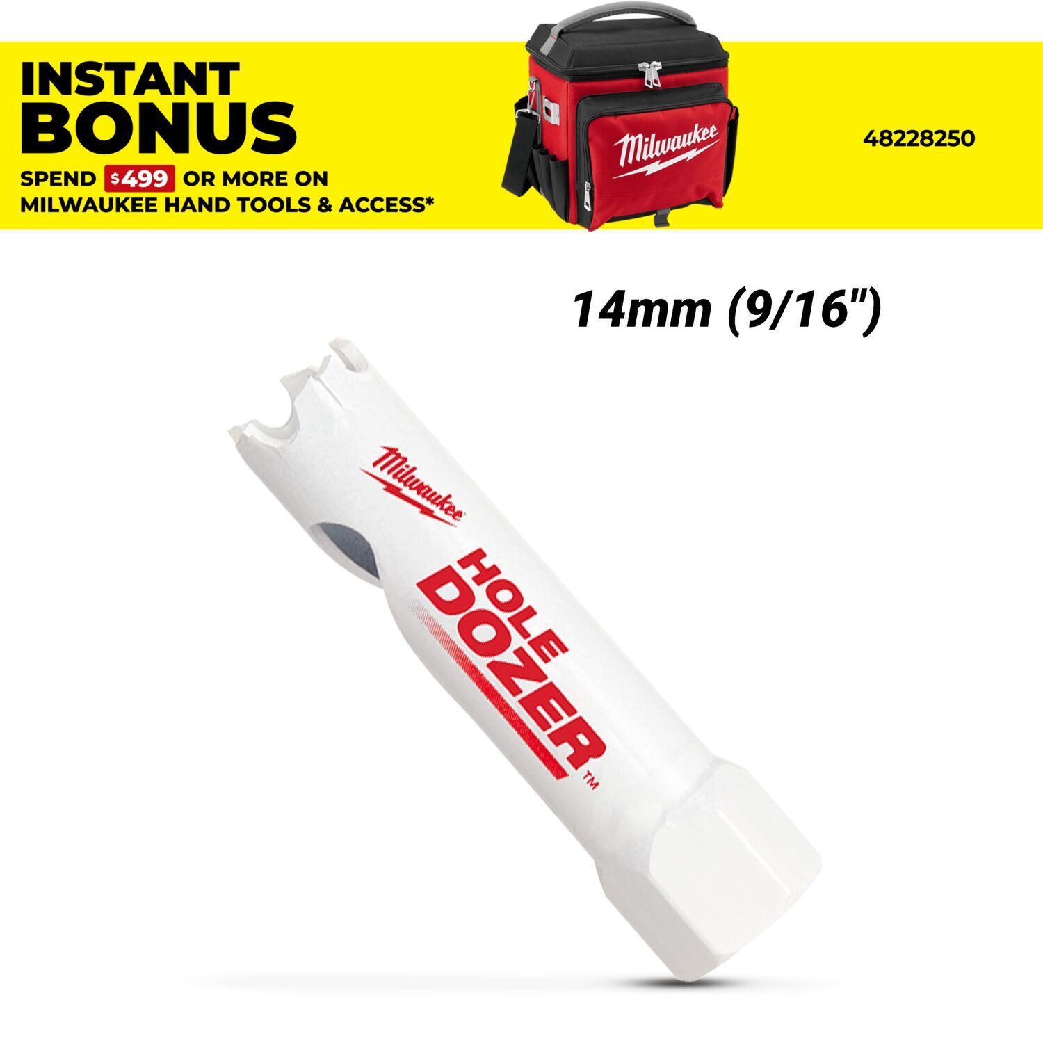 Milwaukee 49569690 14mm (9/16") HOLE DOZER Bi-Metal Hole Saw