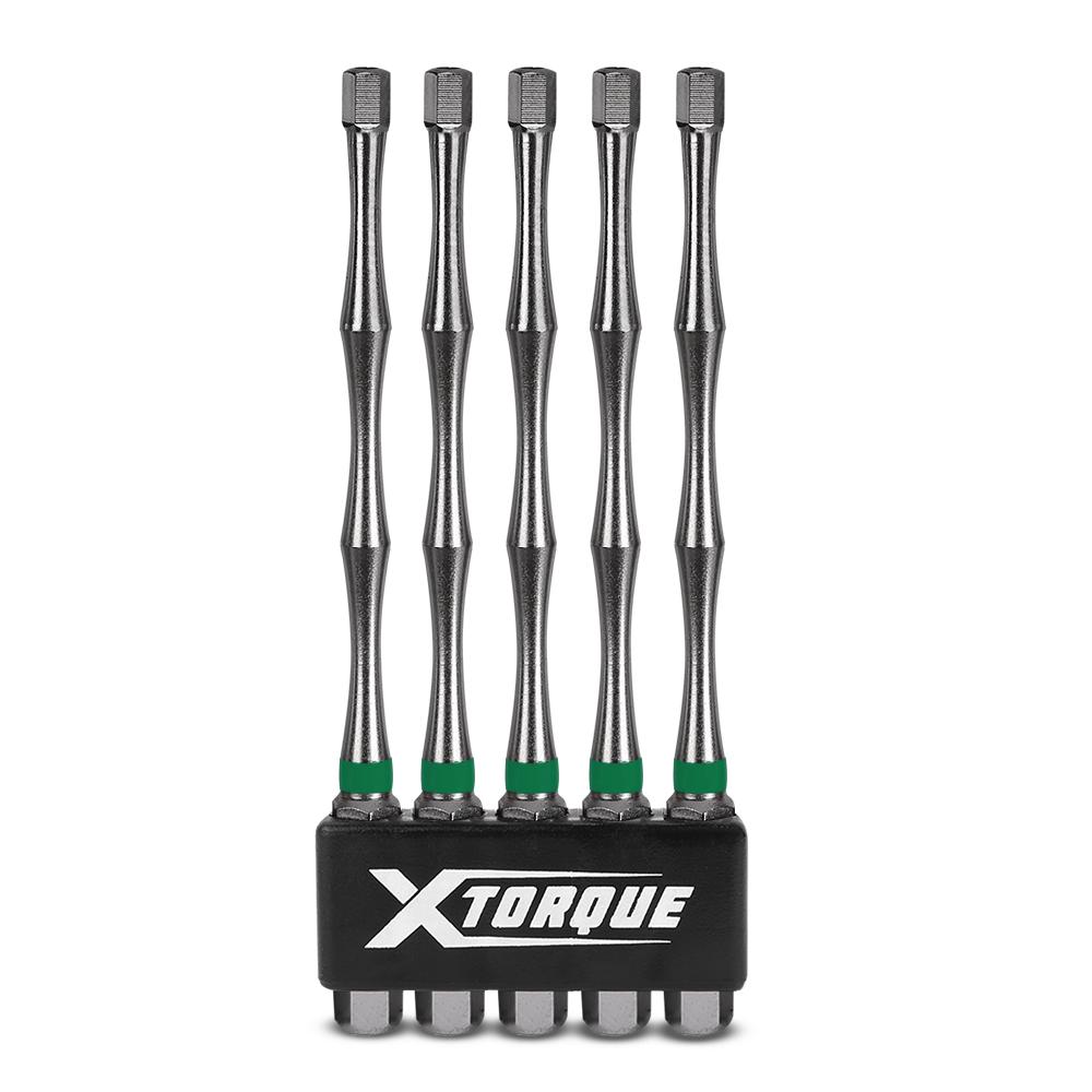 Xtorque 5PKHT4100 HEX 4 100mm Hex Tamper Head Torsion Driver Bit - 5 Pack