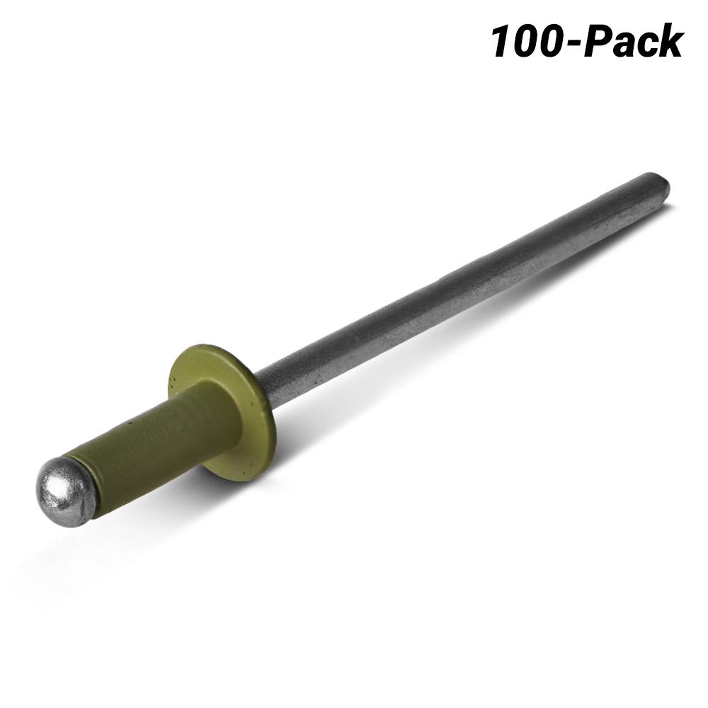 Apex AS-4-3-PE-HP 100-Pack 3.2mm x 8.6mm Aluminium/Steel Pale Eucalypt Rivet