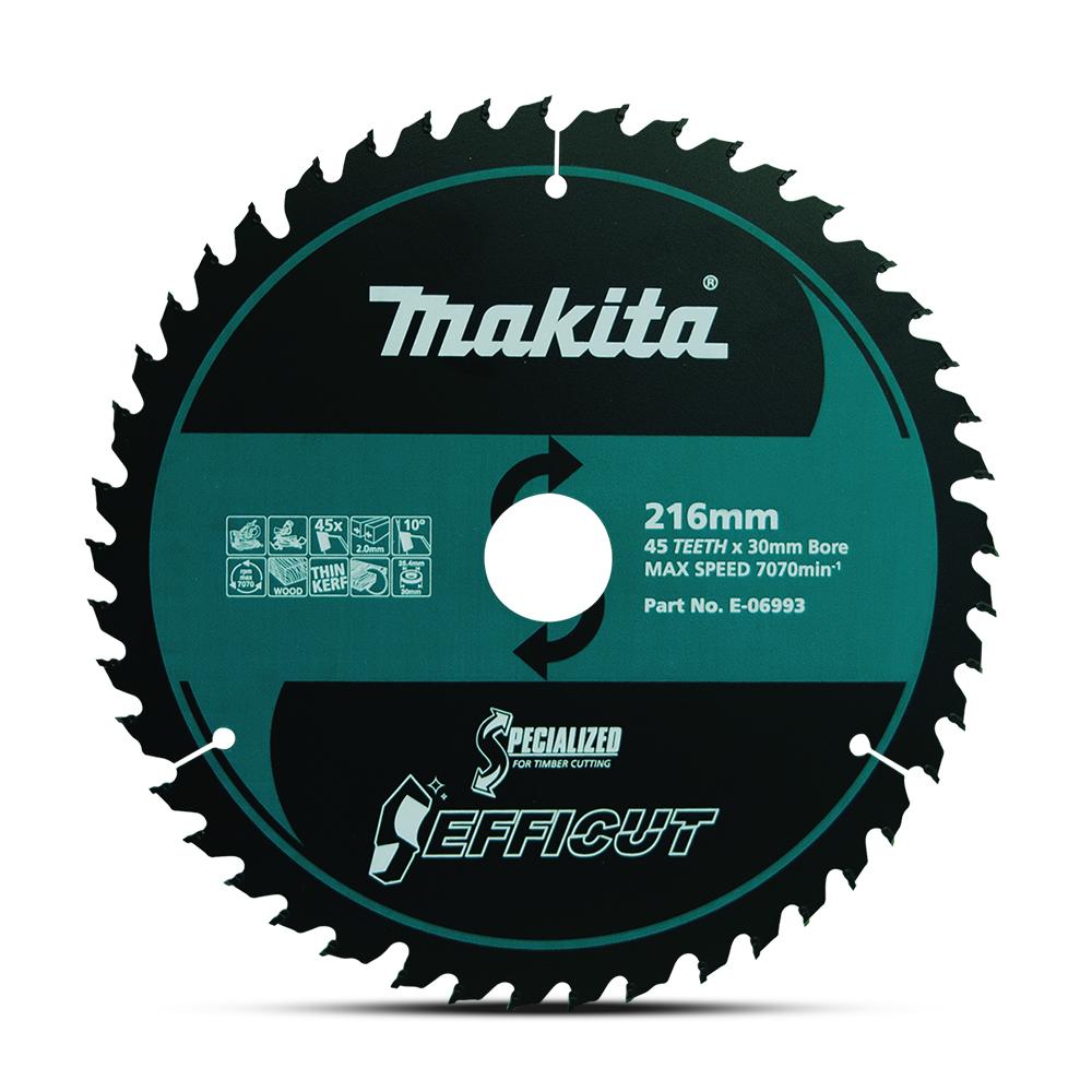 Makita E-06993 216mm (8-8/16") 45T Efficut TCT Wood Saw Blade