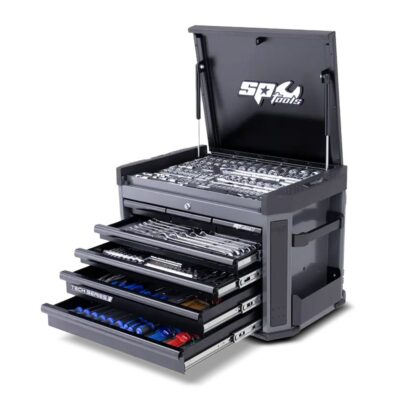 SP Tools SP52255D 281pce Metric/SAE Tool Kit In 7 Drawer Tech Series Diamond Black Tool Box