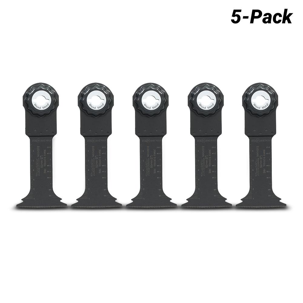 Makita B-66416-5 5-Pack 52mm x 70mm 20TPI Starlock Max Bow Plunge Saw Blade to suit Multi Tool DTM52