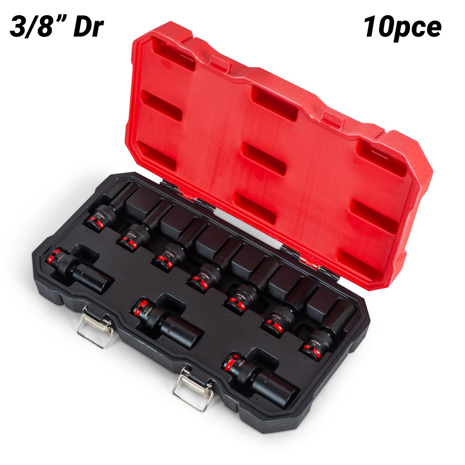 Daytona D38UISS 10pce 3/8" 10-19mm Universal Swivel Deep Impact Socket Set