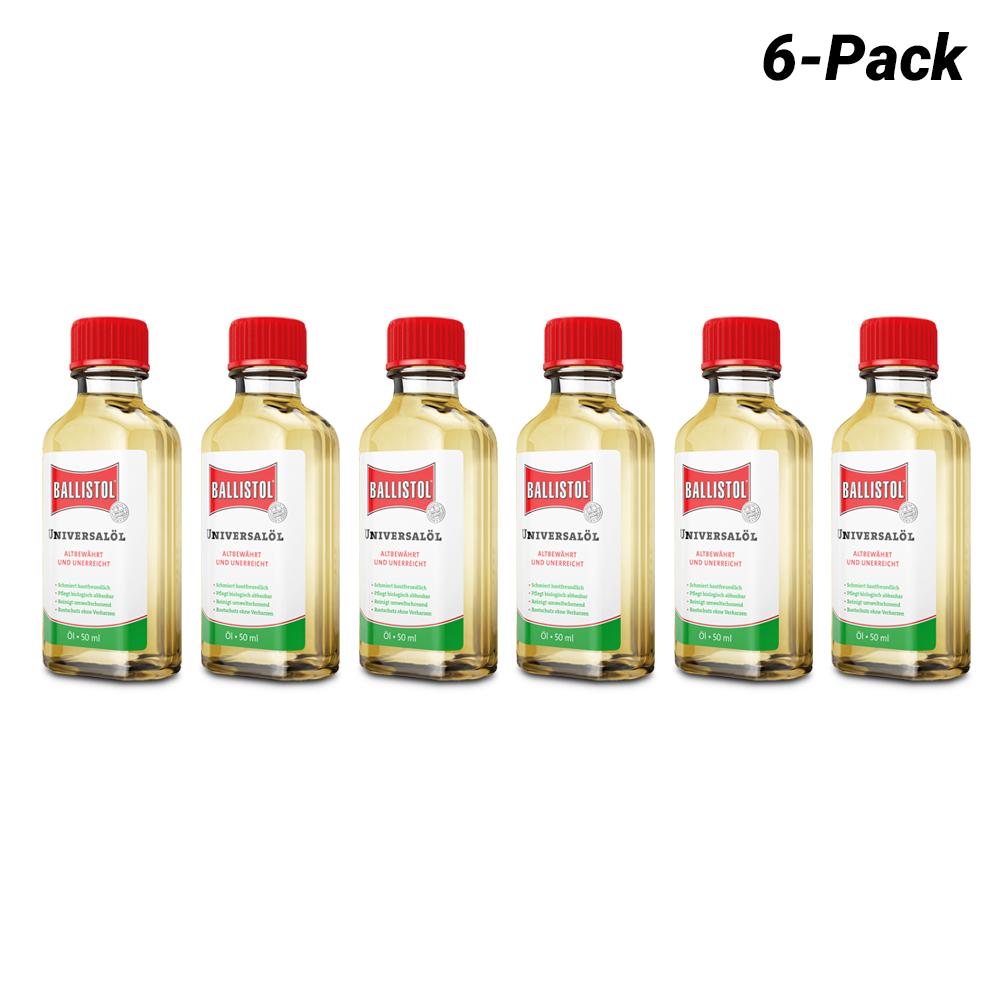 Ballistol 210006PK 6-Pack 50ml Universal Oil - MADE IN GERMANY