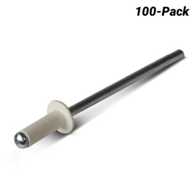 Apex AS-4-3-W-HP 100-Pack 3.2mm x 8.6mm Aluminium/Steel White Rivet