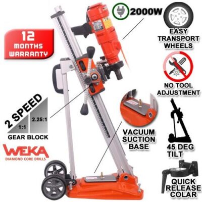 Weka BAYRSKCY650FDK16 650MM Diamond Core Drill Rig Stand With 2000W 20-160mm Hand Held Core Drill