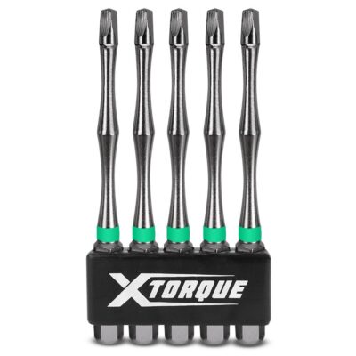 Xtorque 5PKSQ375 SQ3 75mm Square Head Torsion Driver Bit - 5 Pack