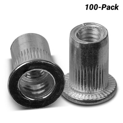 Apex NARLM6-HP 100-Pack 9mm x 13.5mm Nut Ribbed Aluminium Rivet