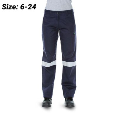 Workit Workwear 1007TN Womens Midweight Cotton Drill Taped Cargo Pants