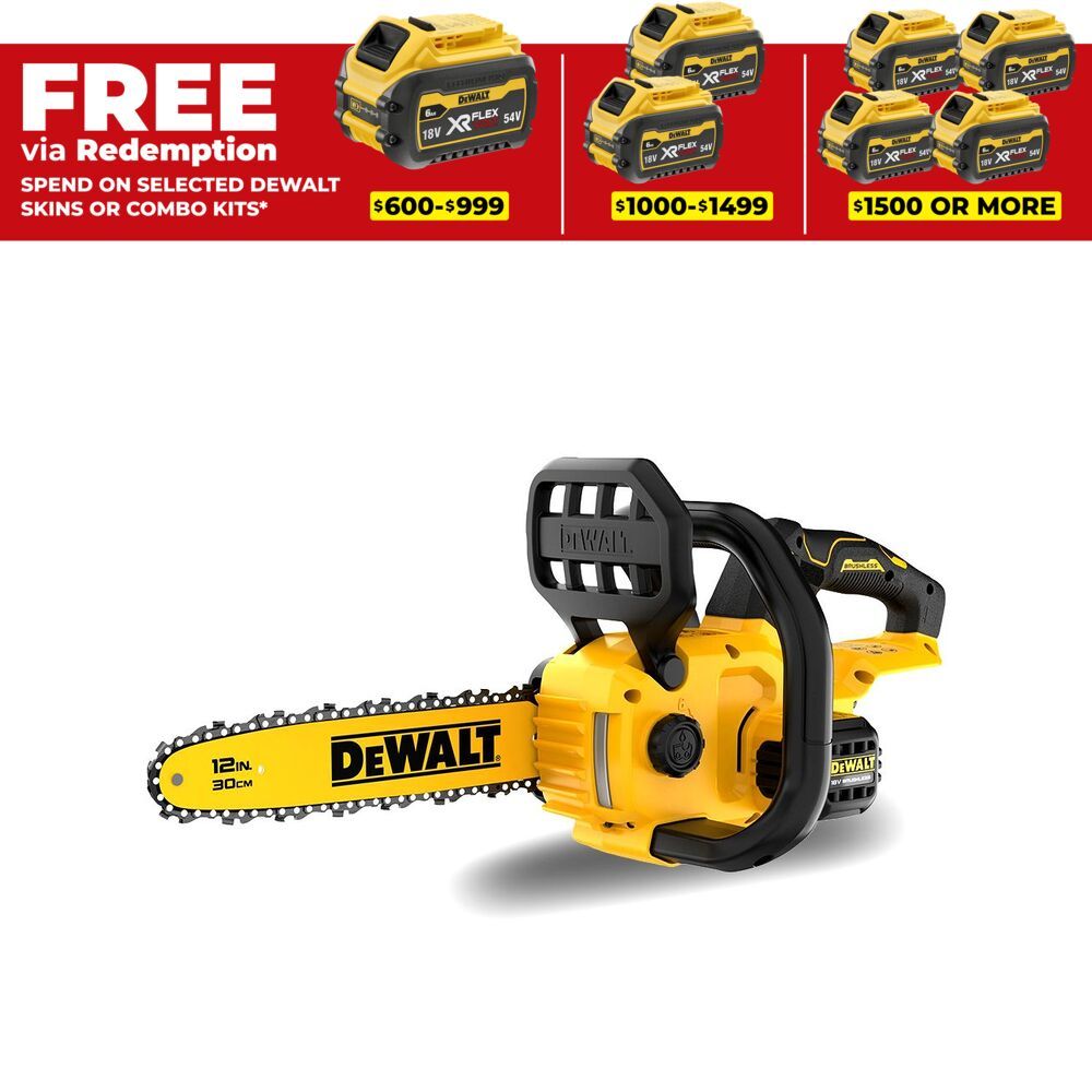 DeWalt DCMCS565N-XE 18V Li-ion Cordless Brushless 300mm (12") Compact Chainsaw - Skin Only