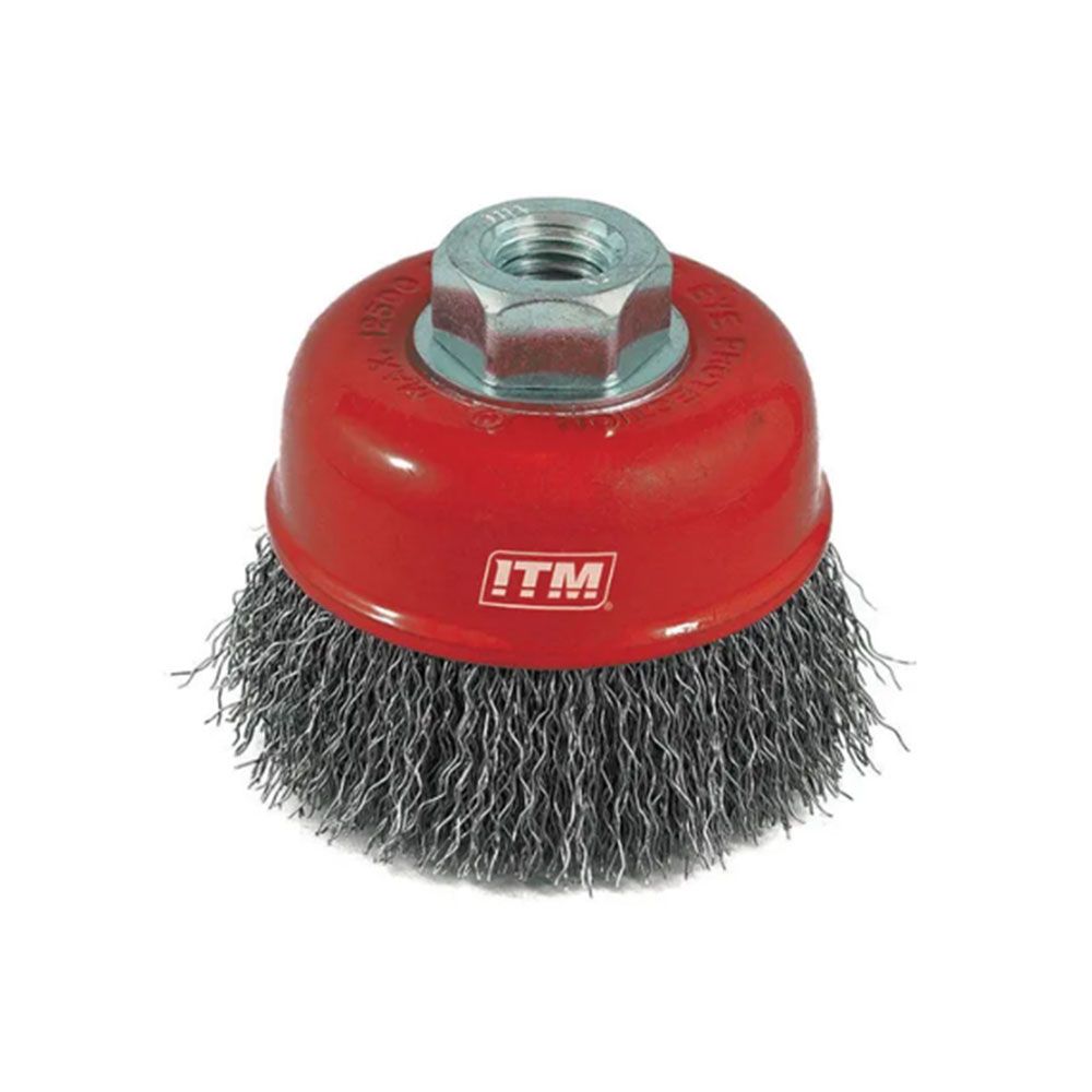 ITM TM7000-275 75mm Multi Thread Stainless Steel Twist Knot Cup Brush