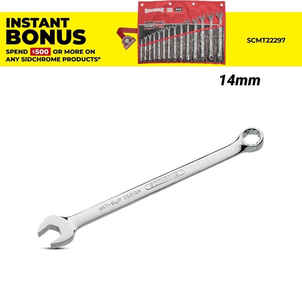 Sidchrome SCMT22223 14mm Metric Ring & Open End Combination Spanner