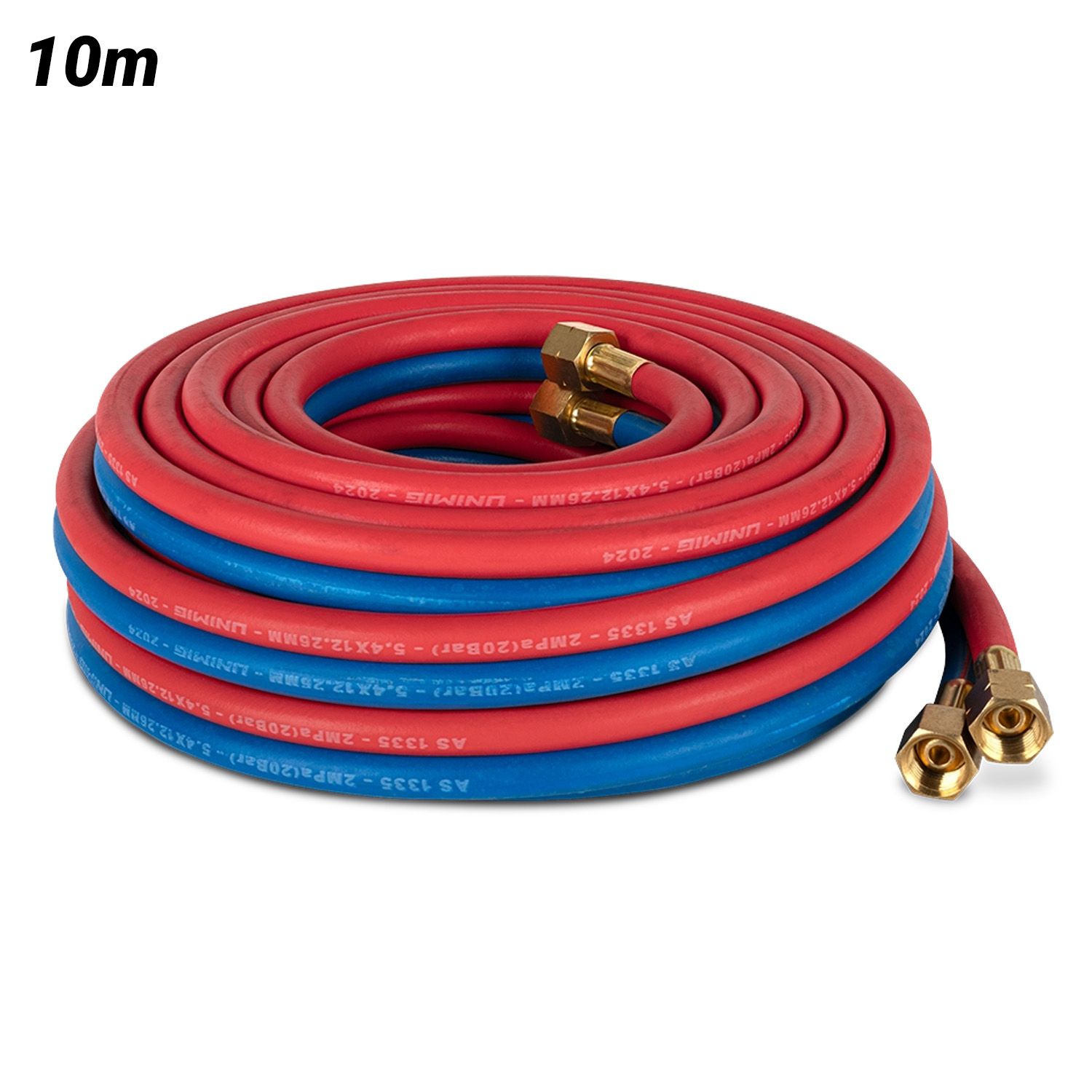 UNIMIG U11475 10m OXY/ACET Twin Gas Hose Set