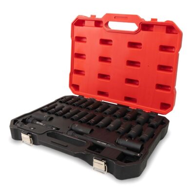 Daytona DDI2912 29pce 1/2" Drive Deep Impact Socket Set 10-24mm and 3/8"- 1" With 3 Extension Bars 75mm - 250mm